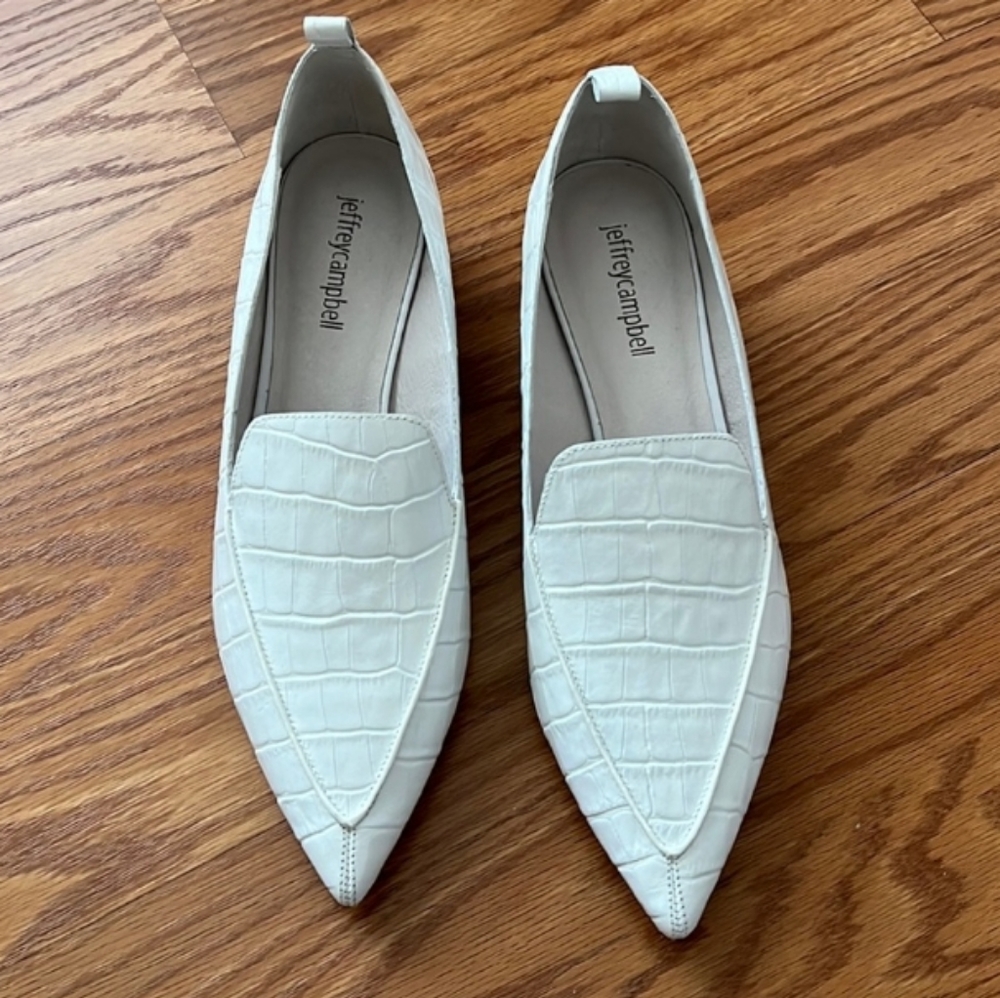 Jeffrey Campbell Genuine Leather Viona croc pumps. SEND AN OFFER